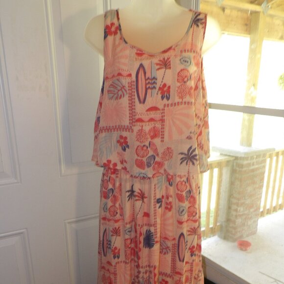 Marissa Olivia Light Orange Dress with Seashells Size Large nwt - Picture 5 of 10